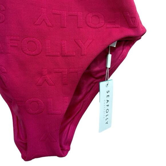 Seafolly High Neck Maillot in Persian Pink 
US Size 10 - Picture 4 of 4